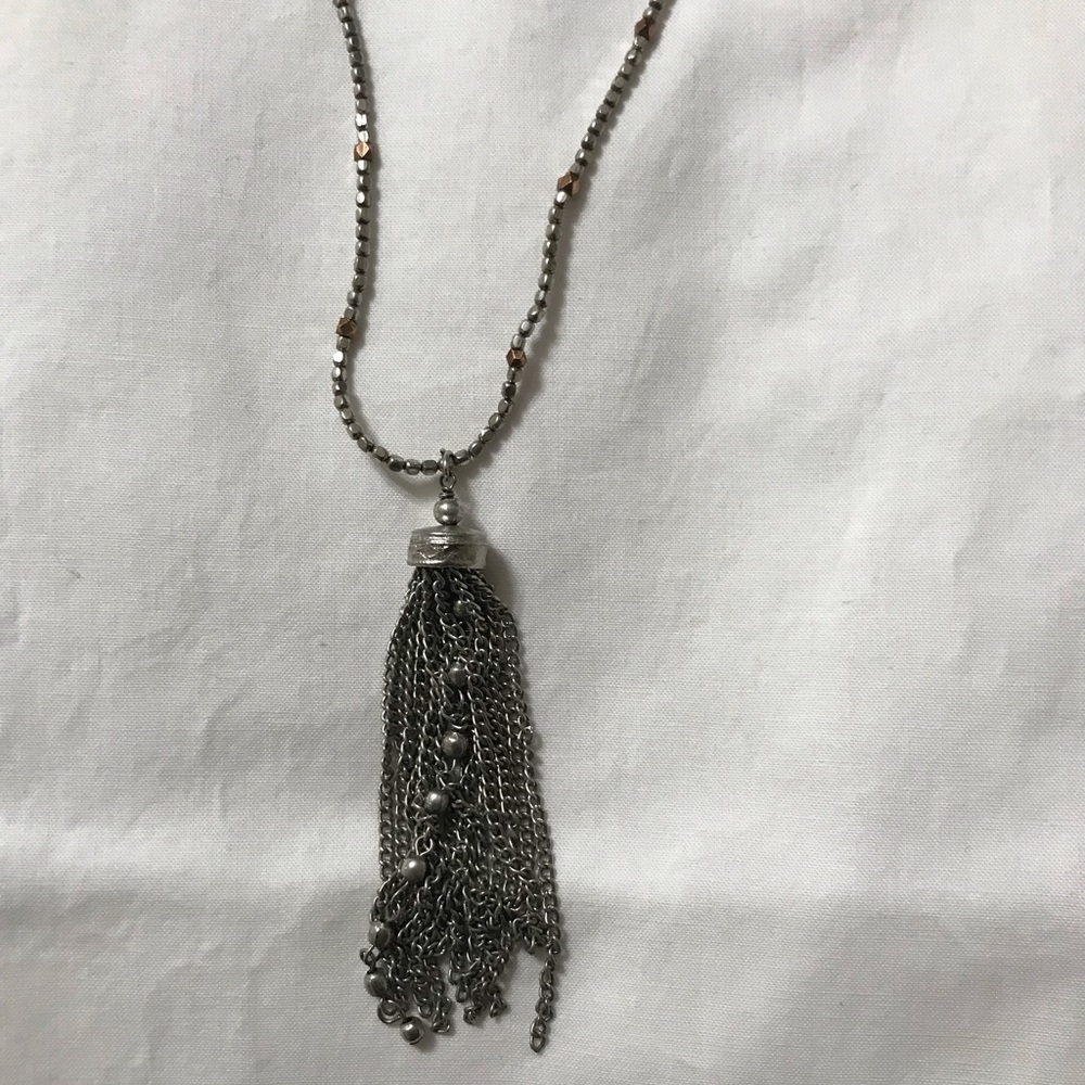 18” Pewter Tone Necklace used, good condition